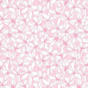 Abstract Floral -  Light Pink - Small