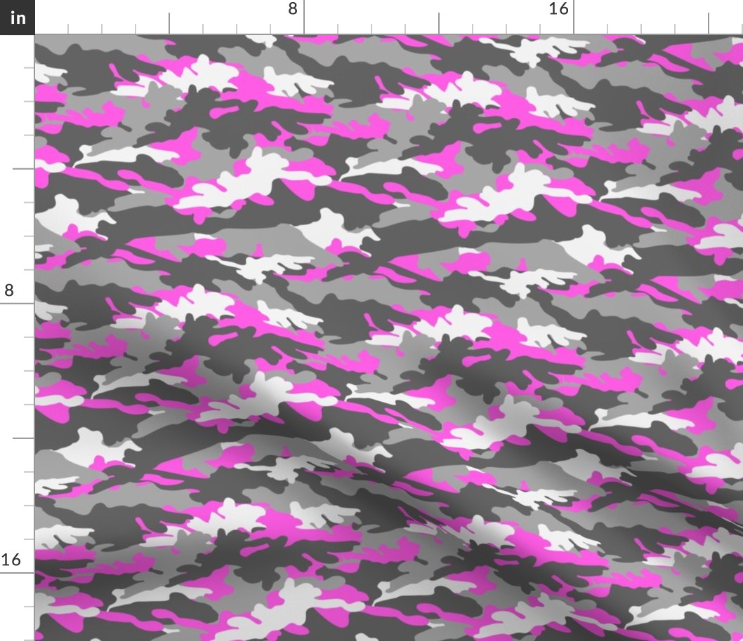 hot pink and grey camouflage - camo - C19BS