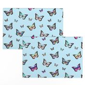 Butterflies Dancing! - baby blue, medium