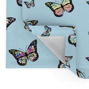 Butterflies Dancing! - baby blue, medium