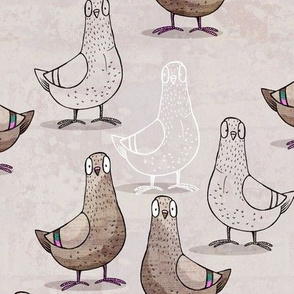 Flock of Pigeons, by Rebel Challenger