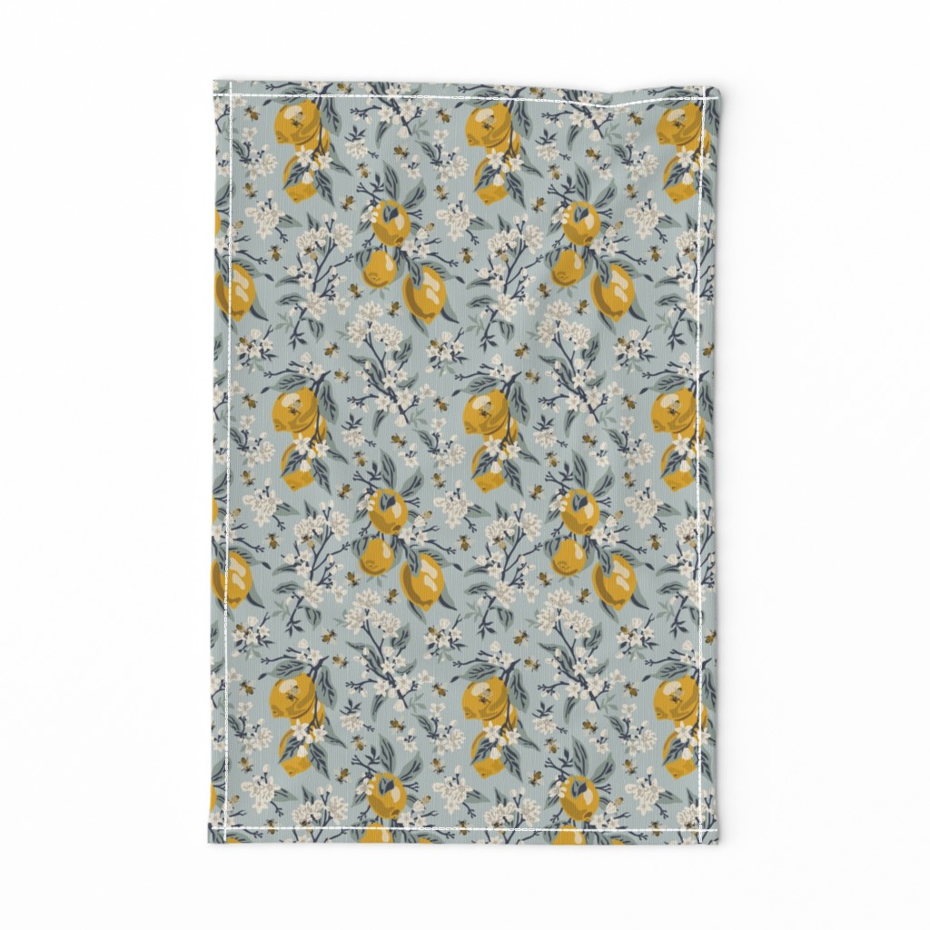 Bees & Lemons - Small - Blue