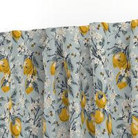 Bees & Lemons - Small - Blue