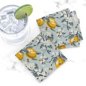 Bees & Lemons - Small - Blue