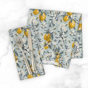 Bees & Lemons - Small - Blue