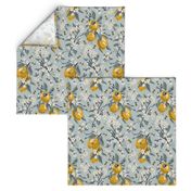 Bees & Lemons - Medium - Blue - (original colors)