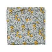 Bees & Lemons - Medium - Blue - (original colors)