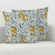 Bees & Lemons - Medium - Blue - (original colors)