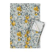 Bees & Lemons - Medium - Blue - (original colors)