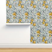 Bees & Lemons - Medium - Blue - (original colors)