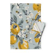 Bees  & Lemons - Jumbo - Blue (original colors)