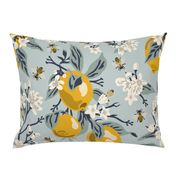 Bees  & Lemons - Jumbo - Blue (original colors)