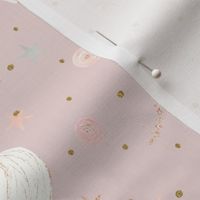 Good Night Unicorn // Dust Pink and Gold Dots