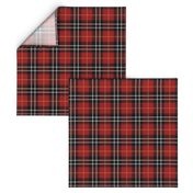 red white yellow plaid - 2" scale