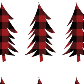 buffalo plaid forest trees