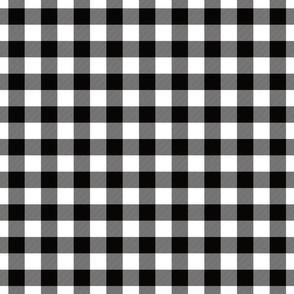 white black plaid - 1" scale