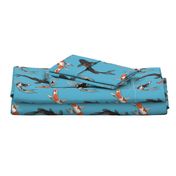 Asian Koi Fish Pattern on Light Blue Smaller Version