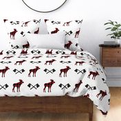 buffalo plaid moose with axes