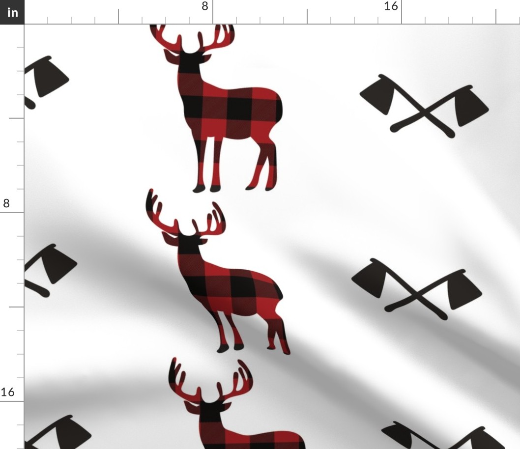 buffalo plaid deer