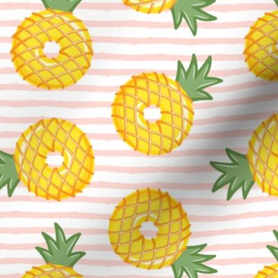 Pineapple donuts - doughnuts - summer - pink stripes - LAD19