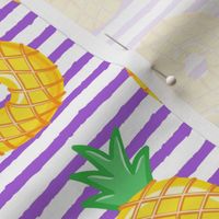 Pineapple donuts - doughnuts - summer - purple stripes - LAD19