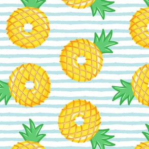 Pineapple donuts - doughnuts - summer - blue stripes - LAD19
