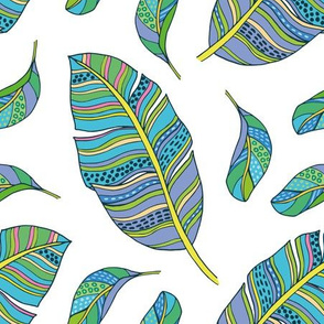 Bohemian tropical leaves