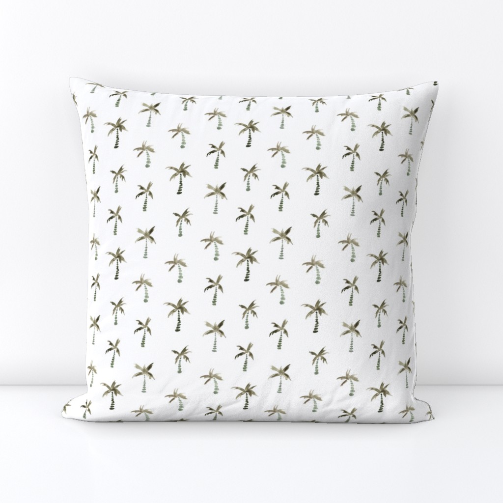 Boho palms • watercolor modern beach pattern