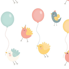 birdie parade with balloons
