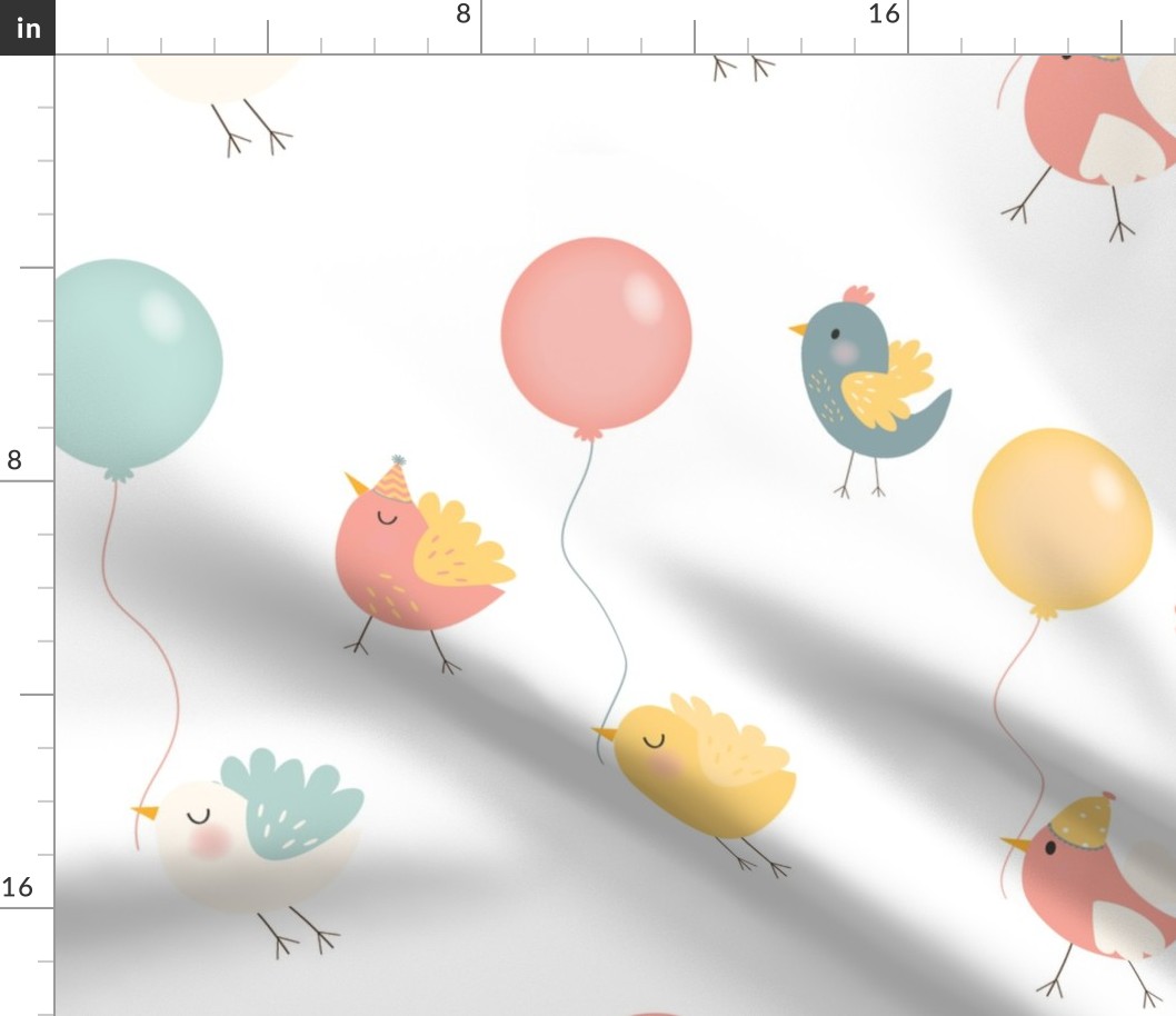 birdie parade with balloons