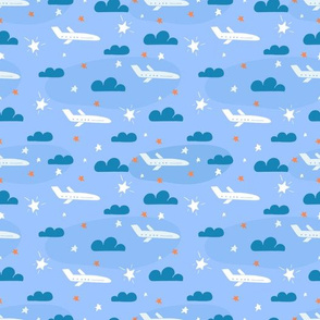 small airplane kids pattern