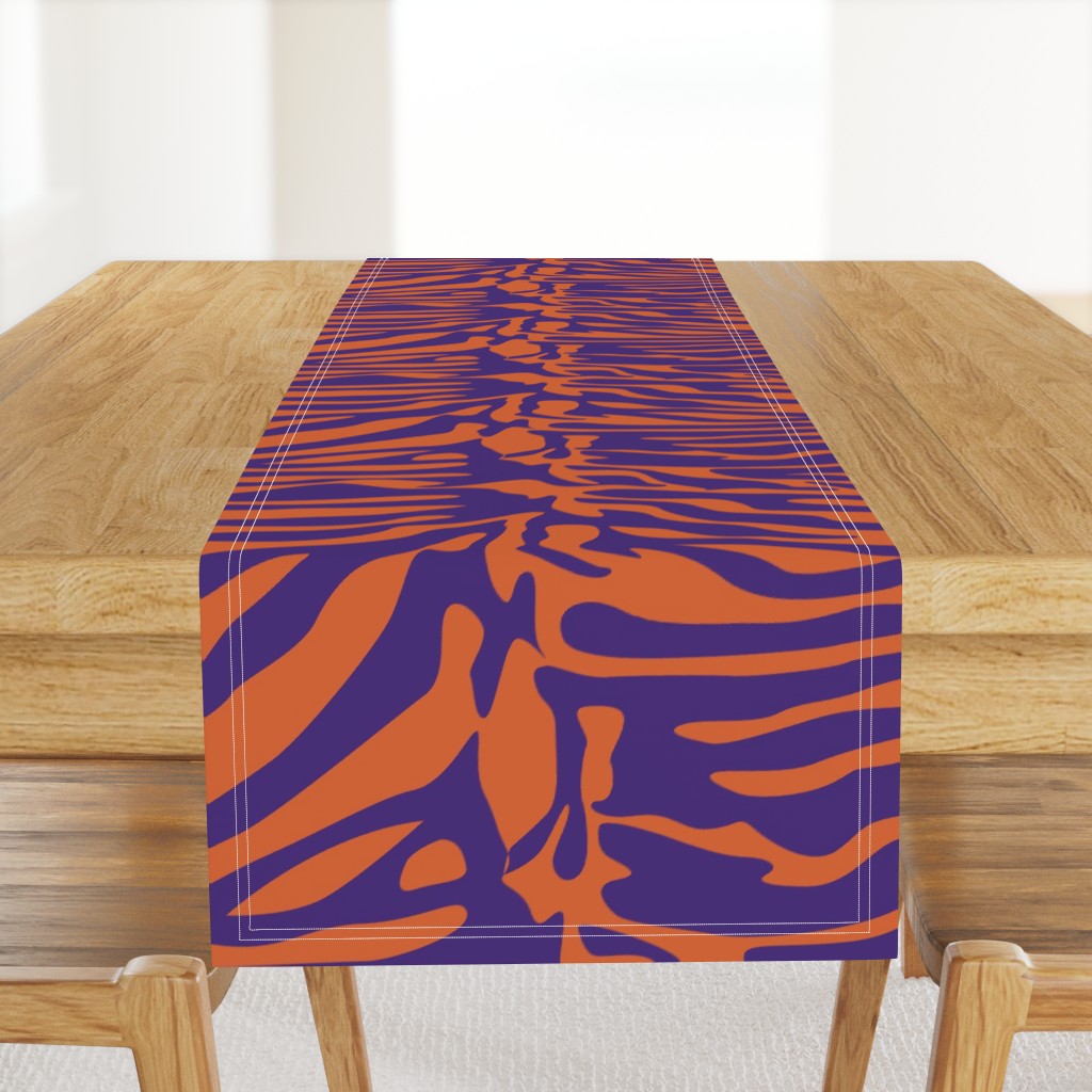 Tiger Orange and Purple Animal Print