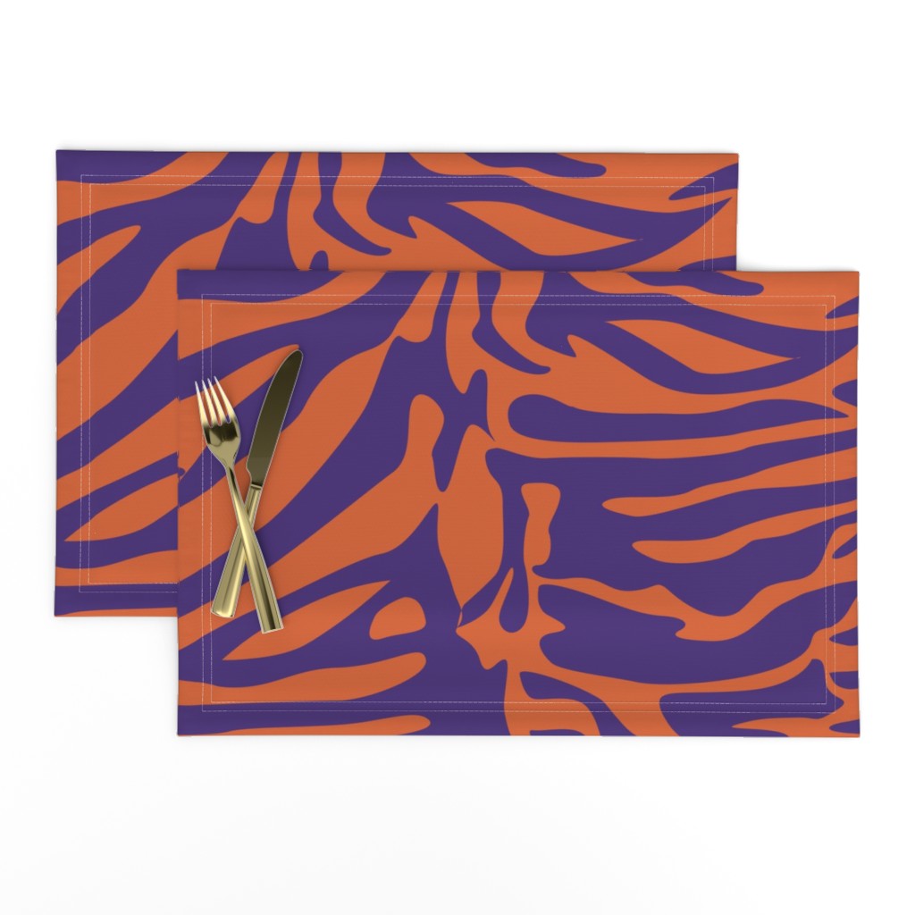 Tiger Orange and Purple Animal Print