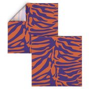 Tiger Orange and Purple Animal Print