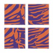 Tiger Orange and Purple Animal Print