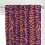 Tiger Orange and Purple Animal Print