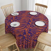 Tiger Orange and Purple Animal Print