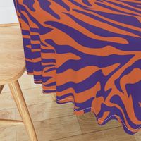 Tiger Orange and Purple Animal Print