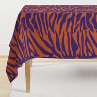 Tiger Orange and Purple Animal Print