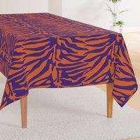 Tiger Orange and Purple Animal Print