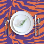 Tiger Orange and Purple Animal Print