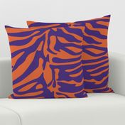 Tiger Orange and Purple Animal Print