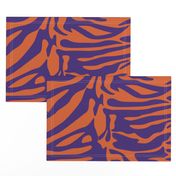 Tiger Orange and Purple Animal Print