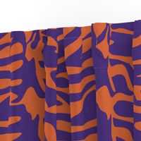 Tiger Orange and Purple Animal Print