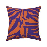 Tiger Orange and Purple Animal Print