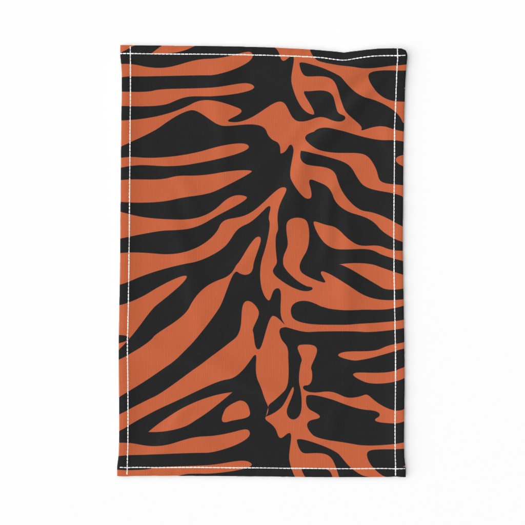 Tiger Orange and Black Animal Print