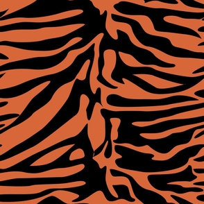 Tiger Orange and Black Animal Print