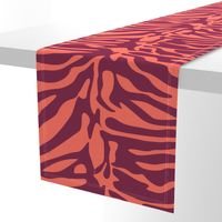 Tiger Orange and Maroon Animal Print