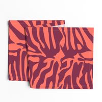 Tiger Orange and Maroon Animal Print