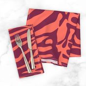 Tiger Orange and Maroon Animal Print